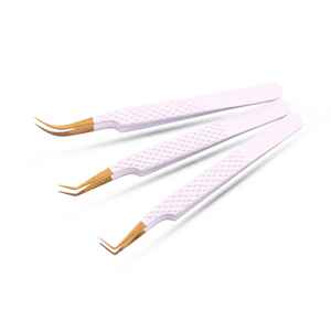 Pinzas de Acero Inoxidable de Alta Calidad para Extensión de Pestañas, Duraderas, Resistentes al Óxido, Precisas, con Logotipo Grabado, Muestras Gratis - Product Image 3