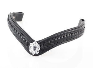 Premium Handmade Leather Horse Browband Padded English Bridle Crystal Durable <b>Equestrian</b> Horse Tack - Product Image 6