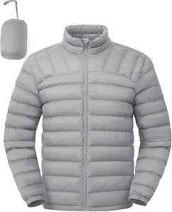 Chaquetas de Invierno Ligeras y Plegables para Hombre, Chaqueta Acolchada Resistente al Agua con Aislamiento de Burbujas para Viajes, Esquí y Senderismo - Product Image 5