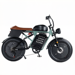 Neumáticos todoterreno estilo retro 20*4, batería de litio de 48V 16AH, doble suspensión. Bicicleta eléctrica deportiva urbana todoterreno. - Product Image 3