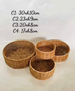 Cestas y Bandejas Resistentes con Detalles de Ratán Tejido a Mano, Interiores Elegantes para el Hogar - Product Image 6