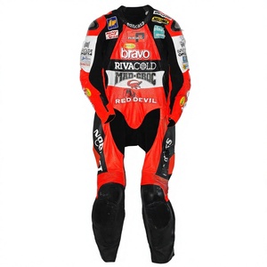 ชุดแข่งรถมอเตอร์ไซค์ Marco Simoncelli MotoCP 1 ชิ้น หนังวัว/หนังจิงโจ้ สำหรับขี่มอเตอร์ไซค์/จั๊มสูท/ชุดนักขี่ พร้อมเกราะป้องกันระดับ 2 สำหรับนักขี่มอเตอร์ไซค์ - Product Image 1