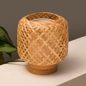 Lampes à abat-jour en bambou tressé, lampe de table de haute qualité, différents styles de décoration pour hôtel et restaurant - Product Image 1