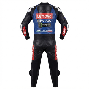 Combinaison de course professionnelle sur mesure pour homme en cuir de vachette/crocodile avec protection de niveau 2 - Product Image 2