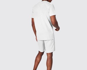 Conjunto de Camiseta y Pantalones Cortos de Verano para Hombre de Alta Calidad, Estilo Urbano, Personalizado, 100% Algodón, Bordado - Product Image 4