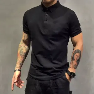 เสื้อโปโลดีไซน์ใหม่สำหรับฤดูร้อน รับสกรีนโลโก้ เสื้อผ้าผู้ชาย แขนสั้น เสื้อยืดโปโลลำลอง ไซส์ใหญ่ เสื้อโปโลชาย - Product Image 2