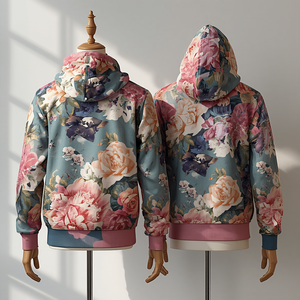 เสื้อฮู้ดพิมพ์ลายทั้งตัว ปักลายกราฟิกเต็มตัว ผ้าฟลีซ สำหรับฤดูหนาว พร้อมบริการ OEM ODM ปรับแต่งได้ - Product Image 5