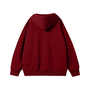 Comfortable Thick Cotton Blend <b>Zip</b> Hoodie Men Soft Touch Base Layer Full <b>Fastener</b> Long Sleeve Hooded Top - Product Image 6