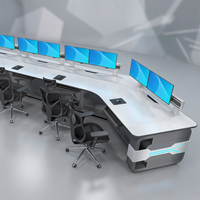 Console de Commande Ergonomique pour Centre de Déploiement - Poste de Travail pour Salle de Contrôle - Système de Mobilier pour Centre de Commande