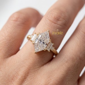 Bague en diamant de qualité supérieure, taille marquise, clarté VVS, cultivé en laboratoire, or 14K 18K, tendance, pour fiançailles, mariage, fête, cadeau - Product Image 5