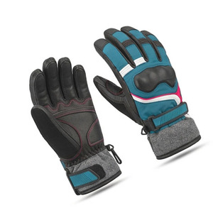 Gants de ski d'extérieur à doigts entiers avec manchette réglable, gants d'hiver chauds et imperméables personnalisés, équipement de protection sportif de couleur unie - Product Image 3
