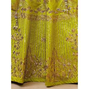 Vêtements de fête sophistiqués de couleur néon brodés Lehenga Choli - Product Image 1