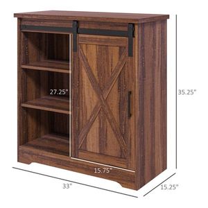 Brown <b>Kitchen</b> <b>Sideboard</b> Storage Cabinet for Living Room - Product Image 3