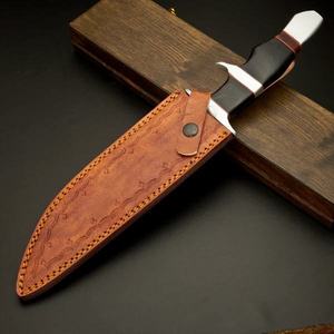 Couteau de chasse Bowie multifonctionnel en acier de Damas forgé à la main, haute durabilité, manche en Micarta, personnalisable OEM/ODM, garantie de 3 ans - Product Image 4