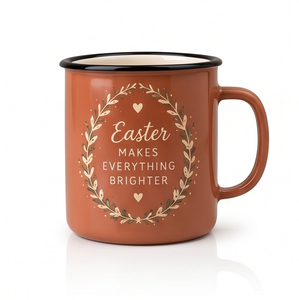 Tasse à café émaillée imprimée OEM, thème saisonnier, récipient de voyage en fer, vente en gros, fournisseur direct, partenaire commercial - Product Image 3