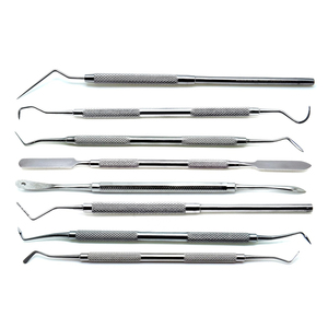 Lot de 10 instruments dentaires : sondes, spatules et instruments de remplissage en acier inoxydable allemand pour examen et chirurgie dentaire - Product Image 5