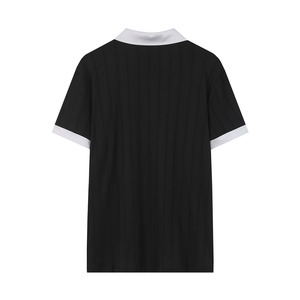 Polo de Algodón 100% Premium para Hombre, Color Sólido Oscuro, Cómodo, Transpirable, Informal, Uniforme, Fresco, Estilo Americano, Verano - Product Image 3