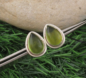 Boucles d'oreilles pendantes en péridot vert naturel, argent sterling 925, pierre de naissance d'août, bijou de luxe pour femme - Product Image 5