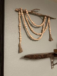 Décoration d'intérieur artistique moderne en résine et bois massif, pièce d'appoint à maillons de chaîne - Product Image 3