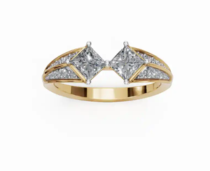 Bague classique en diamant, or 9, 14, 18 carats, tons or jaune, rose, blanc, bijoux en diamant véritable, alliance en or massif - Product Image 1