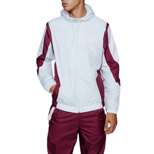 Conjunto deportivo de dos piezas para hombre, impermeable, ligero, con cierre de cremallera, diseño deportivo, muy demandado. - Product Image 3