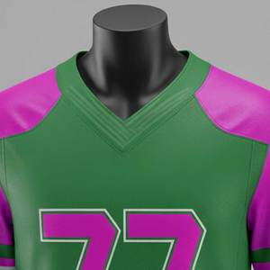 Jersey de Fútbol Americano Personalizado Sublimado, de Manga Corta, con Patrón Sólido, Tallas Grandes, Nombre y Número del Equipo, para Hombre, Superventas - Product Image 4