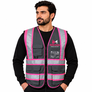 Chaleco de Seguridad Reflectante de Alta Visibilidad Unisex Iron Mark, Certificado CE, con Bolsillos y Cremallera, Ropa de Trabajo - Product Image 1