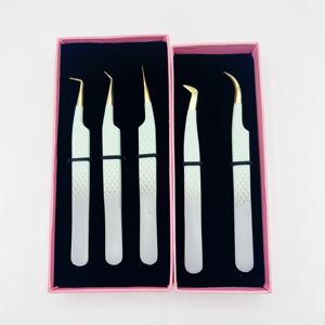 Pinzas de Acero Inoxidable de Alta Calidad Somofy Enterprises, Agarre de Diamante Suave, Doradas, para Extensión de Pestañas, Duraderas, Precisión, Nuevas - Product Image 6