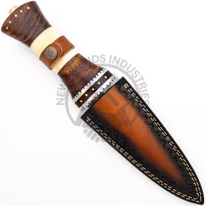 Brand New Edition Handmade Damascus Steel Double-Edged Spear Point Fixed Blade <b>Knife</b> Wood Handle Outdoor Camping Hunting <b>Knife</b> - Product Image 6