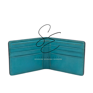 Turquoise Genuine <b>Leather</b> Bifold Wallet Handmade <b>Tooled</b> <b>Leather</b> Wallet Vintage Western Cowboy Wallet Men Gifts - Product Image 5