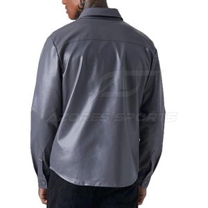 Camisa de Cuero para Hombre, Cuero Suave de Primera Calidad, Diseño Clásico con Botones, Corte Ajustado, Duradera, Elegante, Informal, para Uso Diario, Transpirable, Ecológica - Product Image 6