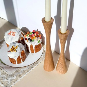 Support de bougie en bois classique pour la décoration moderne de la maison, écologique, idéal pour Noël, les mariages, les événements et comme centre de table de chambre. - Product Image 6