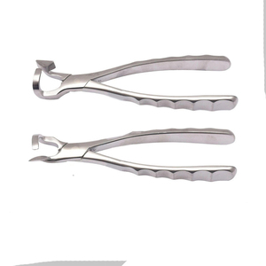 Ensemble de 2 pinces d'extraction dentaire manuelles en acier inoxydable allemand, instruments chirurgicaux dentaires réutilisables - Product Image 1