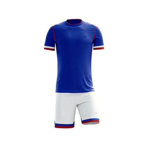 Camiseta de Fútbol Azul para Hombre, Pantalones Cortos Blancos, Impresión por Transferencia de Calor, Transpirable, Ecológica, Absorbe la Humedad, Corte Regular, para Todas las Temporadas - Product Image 6