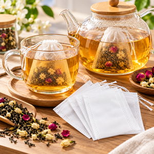Bolsitas de Té Desechables con Cordón, Bolsitas de Té Vacías para Té de Hojas Sueltas, Hierbas, Especias y para Cocinar Sopas - Product Image 5