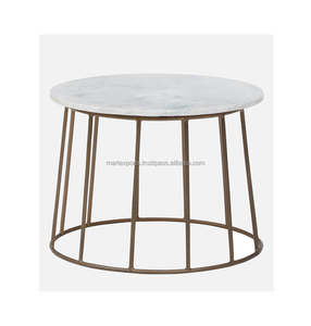 Mesa de centro superior de mármol metálico de diseño moderno de la mejor calidad para sala de estar precios al por mayor para pasillo de casa - Product Image 6