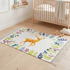 Tribal Pattern Cotton Area Rug for Coffee <b>Table</b> Family Room & Rustic Farmhouse Décor - Product Image 5