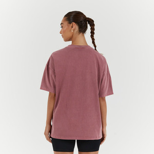 Wholesale Custom Summer Appliques High Quality Cotton <b>Acid</b> Wash T-Shirt Oversized <b>Drop</b> Shoulder Heavyweight Plus Size Women Tee - Product Image 2