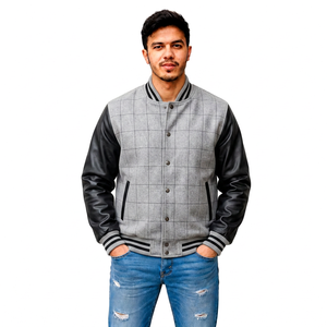 Veste universitaire personnalisée avec appliqué en feutre, fabricant de vêtements de rue Letterman, fournisseur de vêtements en gros à marque privée - Product Image 6