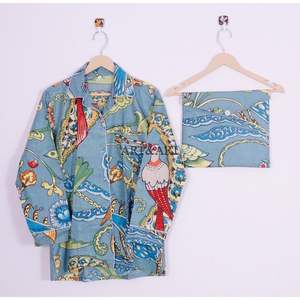 ชุดนอนผ้าฝ้ายลายพิมพ์มหาสมุทร ดีไซน์ใหม่ขายดีสำหรับฤดูร้อน สำหรับผู้หญิง มีหลายขนาดให้เลือกจากอินเดีย - Product Image 2