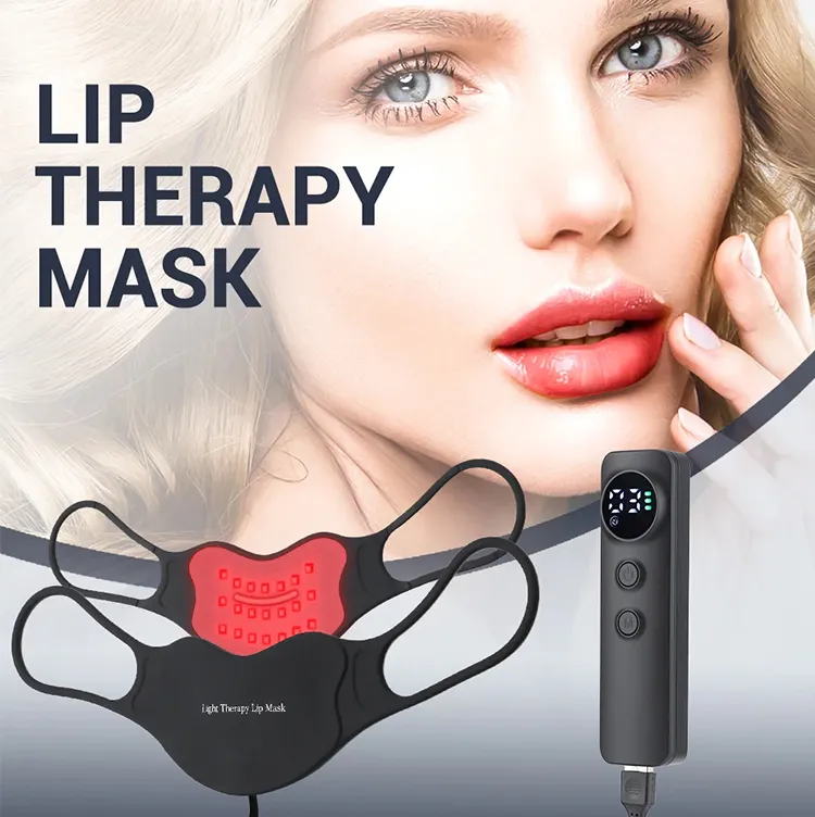 Perangkat kecantikan perawatan bibir terapi lampu Led kualitas tinggi masker terapi cahaya foton LipRed