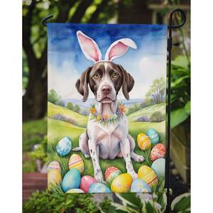 Drapeau de jardin multicolore pour la chasse aux œufs de Pâques Drapeau décoratif pour la boîte aux lettres pour le patio Panneau de cour et de pelouse pour les parterres de fleurs - Product Image 3