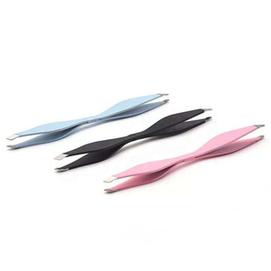 Pince à épiler double tête 2-en-1 en acier inoxydable de précision, pointes affûtées pour sourcils, design léger et luxueux, logo personnalisé - Product Image 4