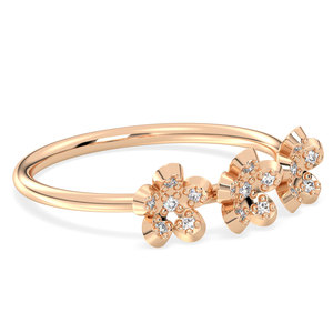 Bagues de fiançailles en or massif 14 carats avec moissanite, design original REYES, pour femmes, bijoux fins de luxe certifiés GRA pour femmes - Product Image 3