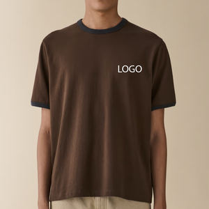 Camiseta Casual de Diseño Elegante para Hombre, Color Sólido, Alta Calidad, Corte Holgado, Estilo Moderno, Cuello Redondo, Diseño 2026 - Product Image 1