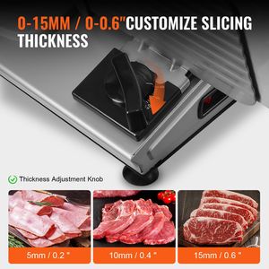 Affettatrice Elettrica per Alimenti da 7,5 Pollici, 180W, Lama Premium in SUS420, Spessore Regolabile 0-0,6 Pollici, Affettatrice per Carne di Alta Qualità - Product Image 6