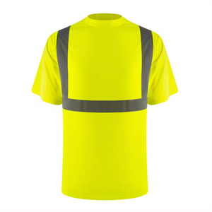 Camiseta de Seguridad Reflectante de Alta Visibilidad Clase 2 Totalmente Personalizada, 100% Poliéster, Ropa de Trabajo con Impresión Personalizada y Luz LED Intermitente - Product Image 1