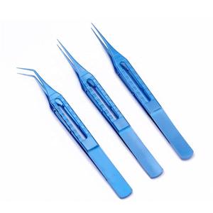 Ensemble de pinces manuelles en titane pour greffe de cheveux FUE, outils chirurgicaux d'implantation avec pointes droites et courbées, 6 pièces - Product Image 4
