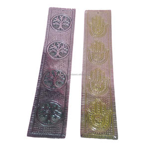 Brûleur d'encens et récupérateur de cendres en aluminium au design unique, finition antique, décoration d'intérieur, brûleur en résine, support pour bâtonnets d'encens - Product Image 6