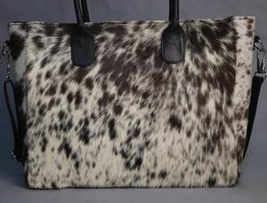 Bolso Tote de Cuero Genuino de Alta Calidad con Pelo, para Mujer, Verano, Cierre Abierto, Bolso de Hombro de Lujo LHTB-0043 - Product Image 3